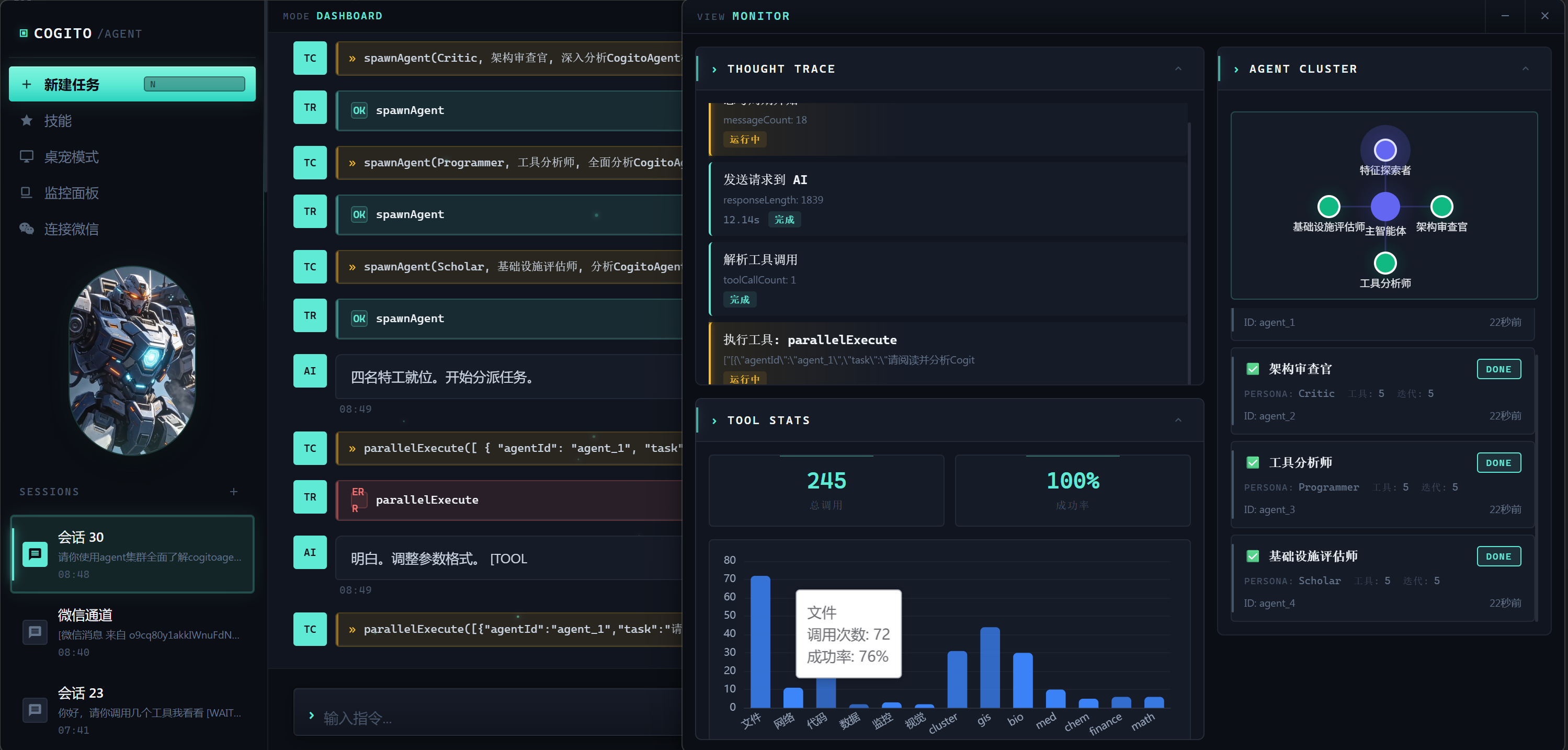 CogitoAgent Cluster Architecture
